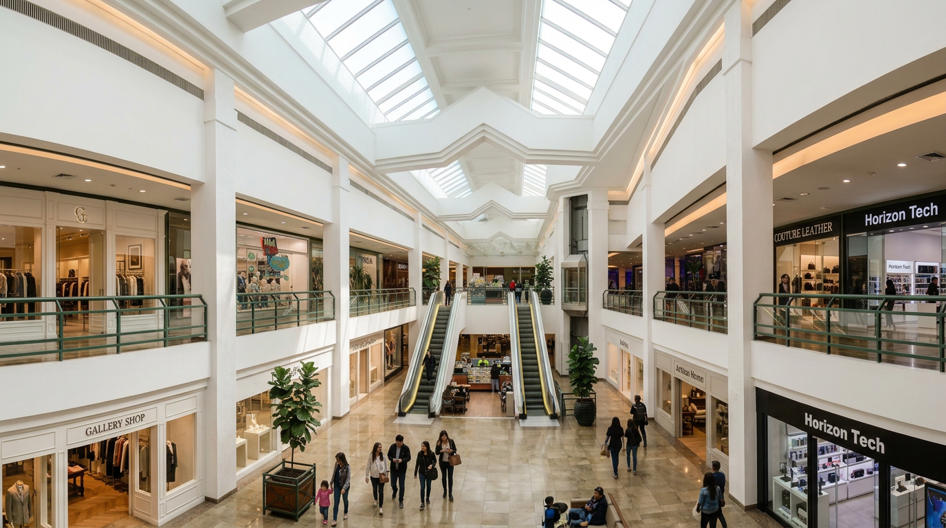 Interior do Continental Shopping